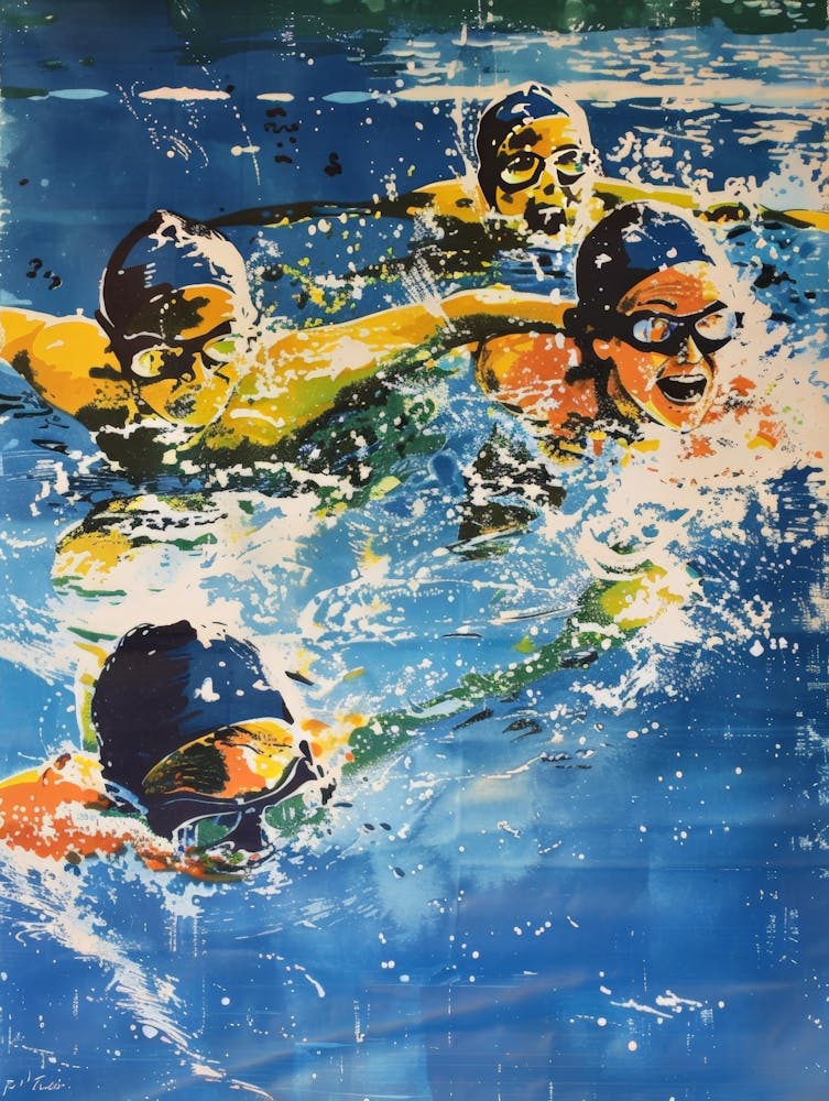 Swimmers In The Pool