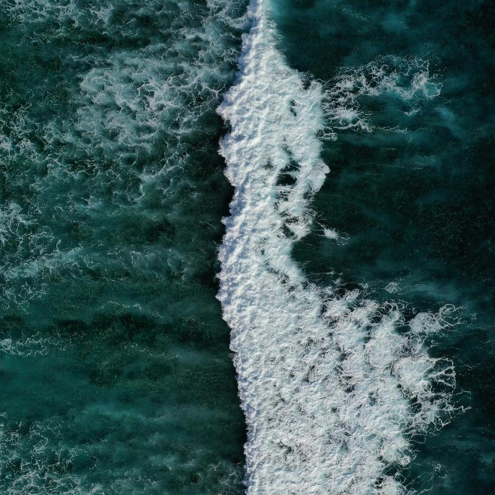 The Radiant Blue Of The Ocean Waves Square