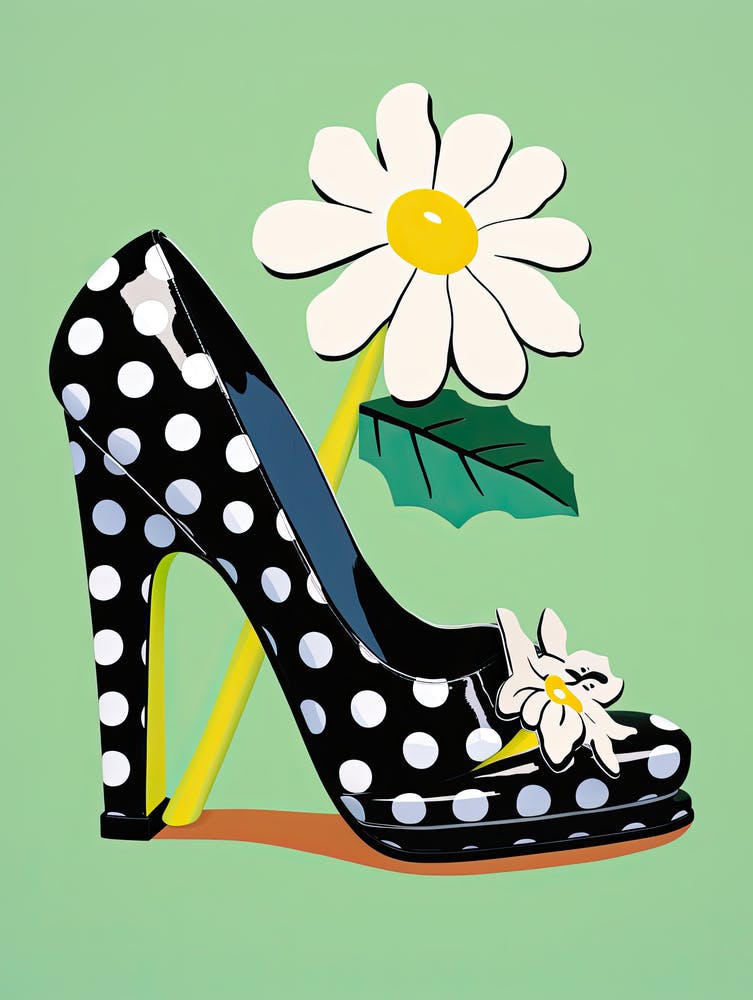 Floral Green Fantasia in Women's Shoes