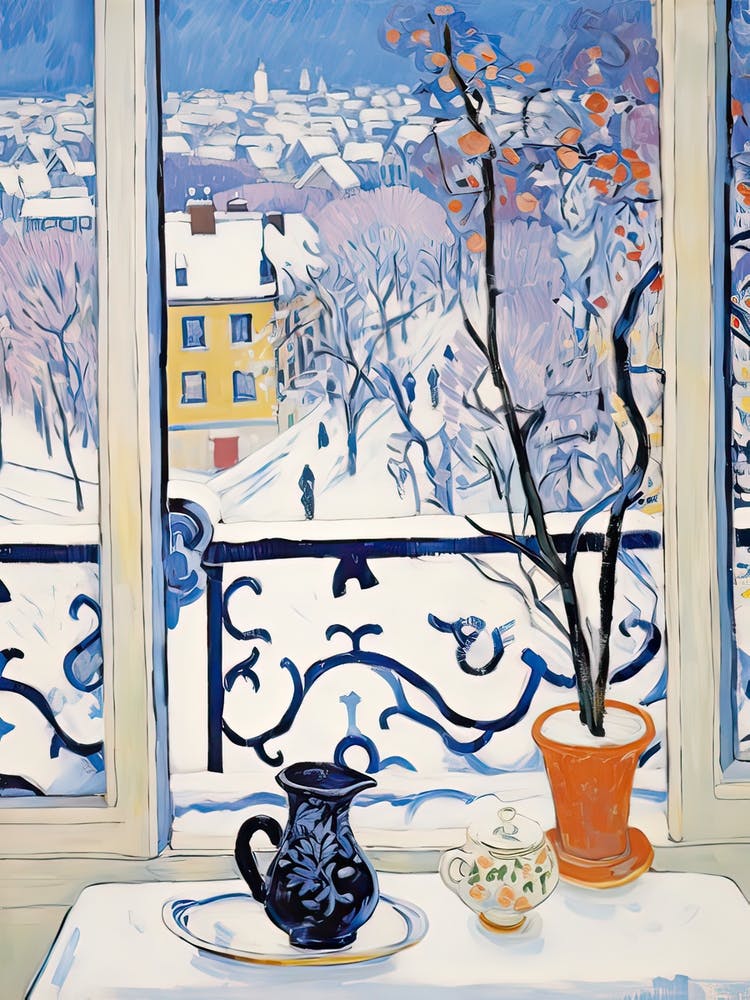 The Windowsill Of Sapporo   Japan Snow Inspired By Matisse 1