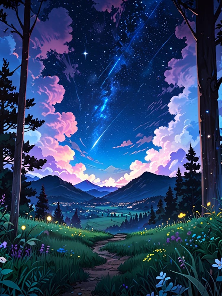 Night Sky Anime aesthetic 9