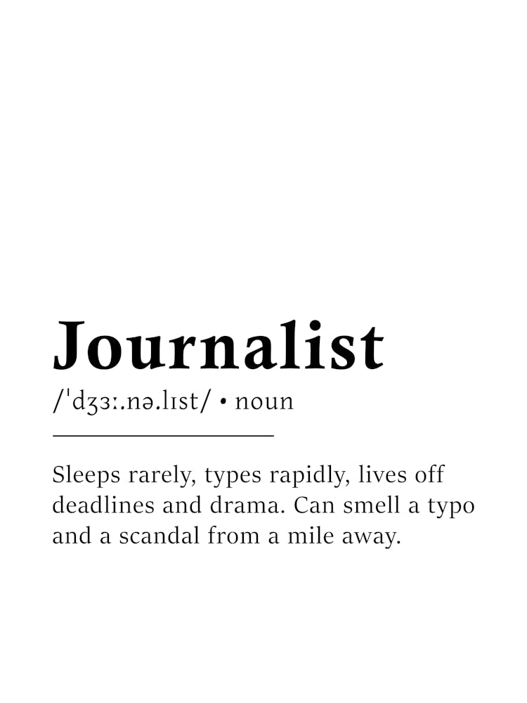 Journalisten-Definitions-Poster - Wörterbuch