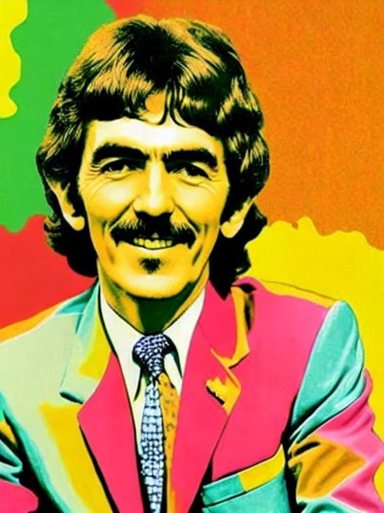 George Harrison Colourful Pop Art