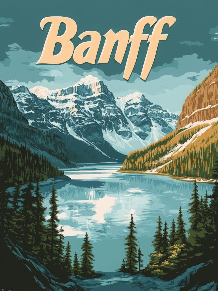 Aihrgdesign A Classic 1960s Travel Poster For Banff 1