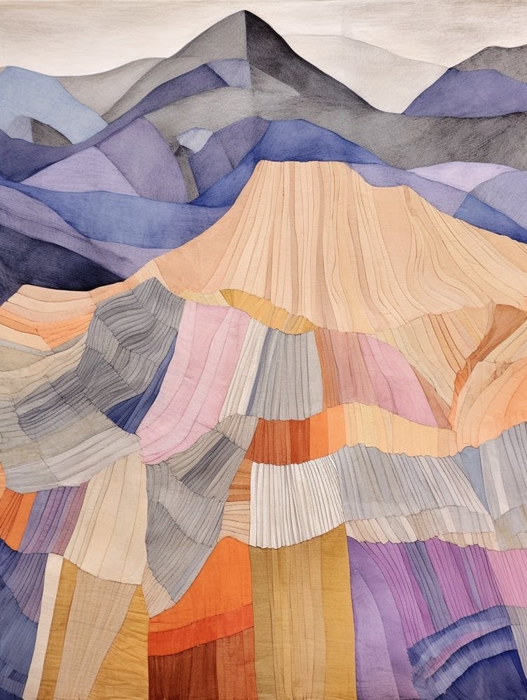 Fan Y Big Wales Colourful Mountain Illustration