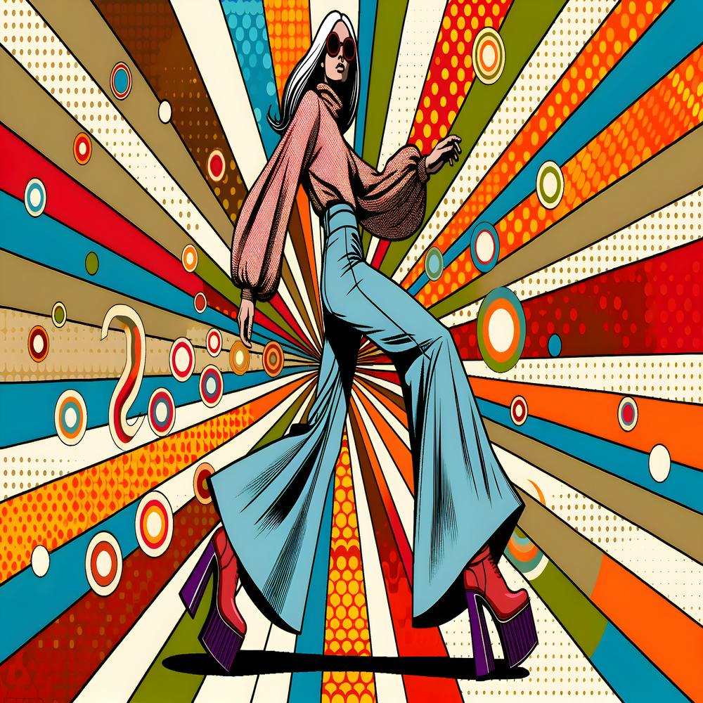 Pop Art woman walking