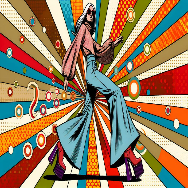 Pop Art woman walking
