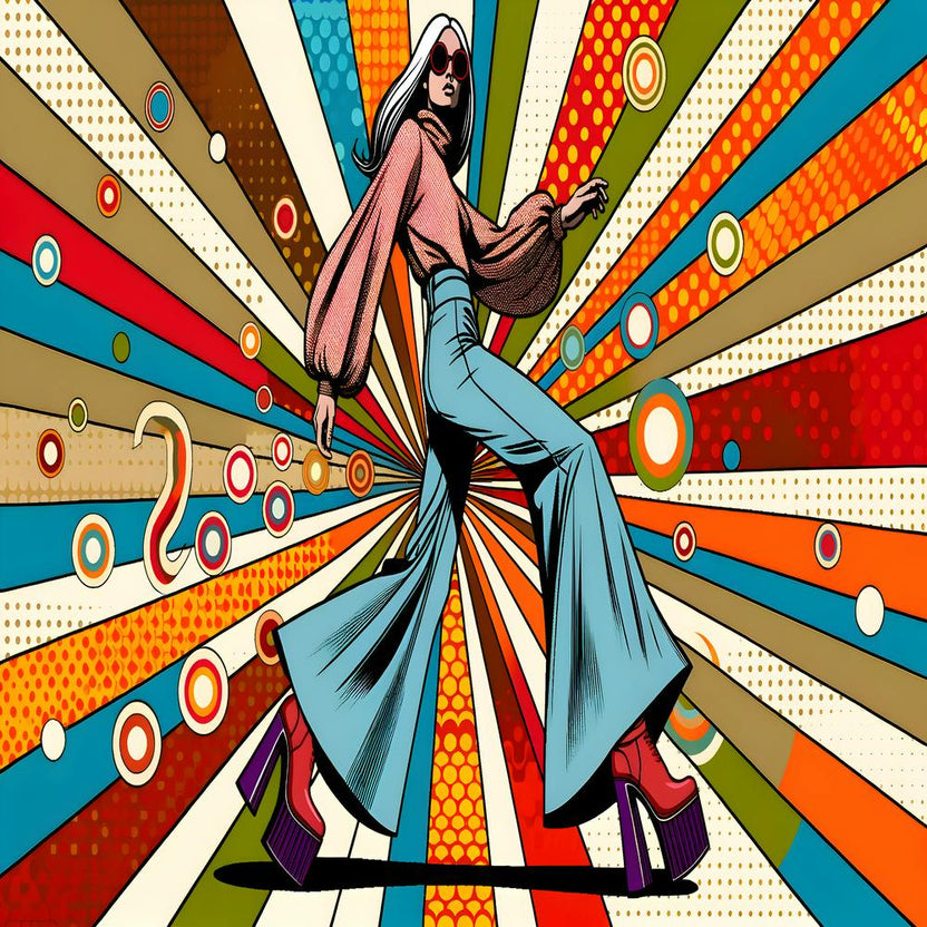 Pop Art woman walking
