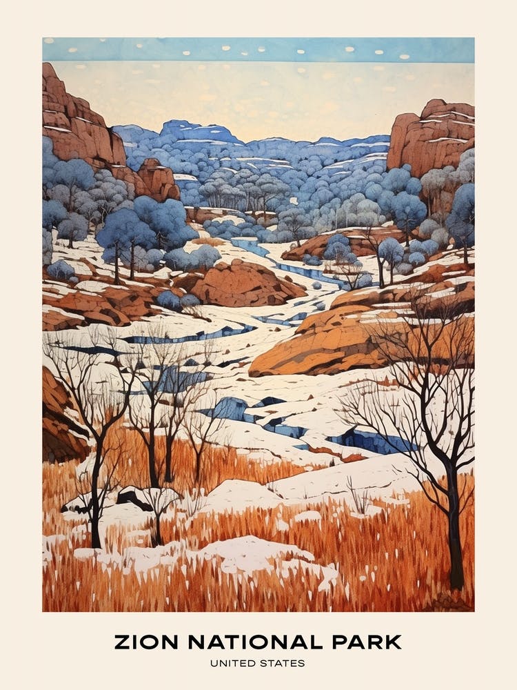Zion National Park United States 1 Poster