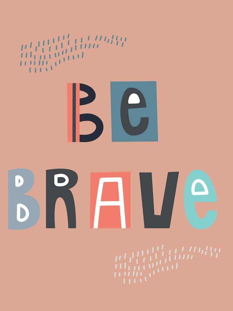 Be Brave Neutral Nursery Kids Terracotta
