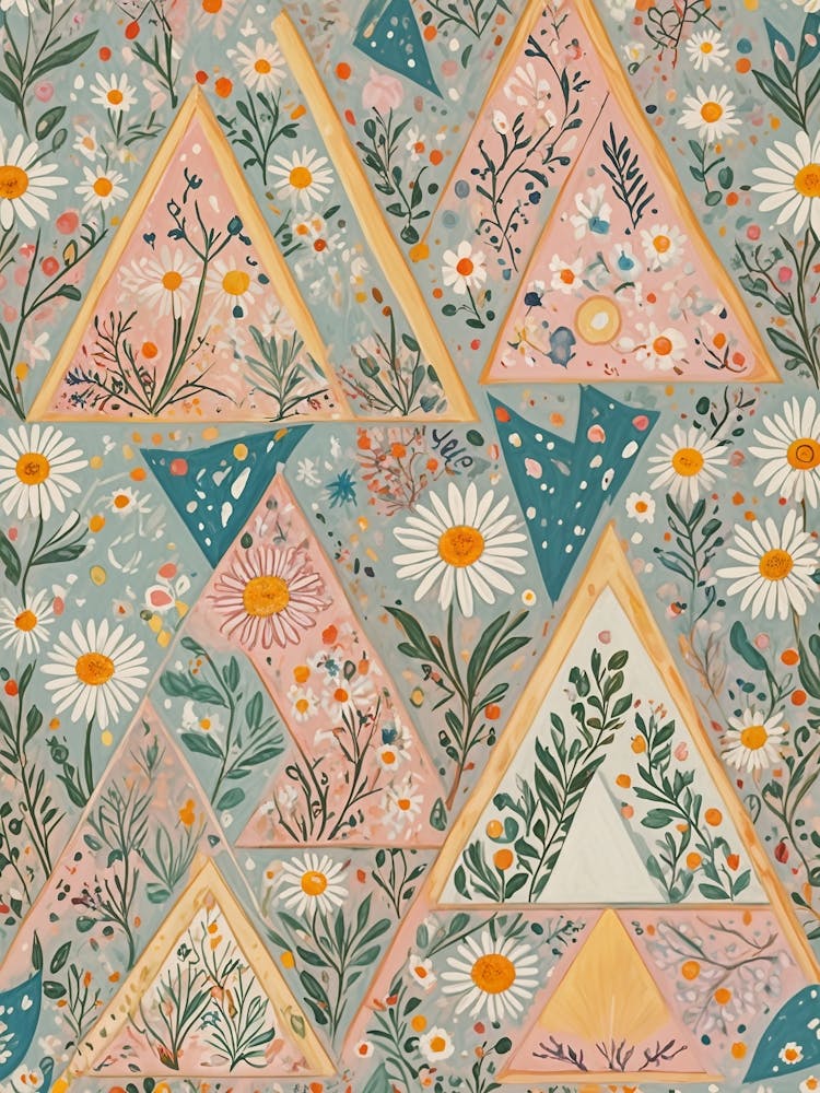 Triangles And Daisies no2