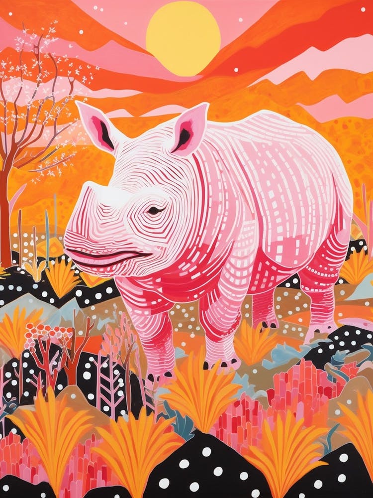 Nashorn in der Wildnis 1
