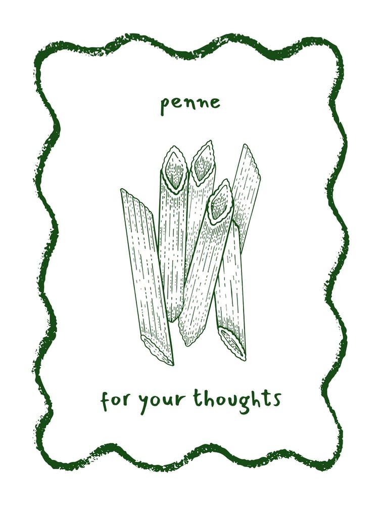 Green Penne For Your Thoughts Pasta