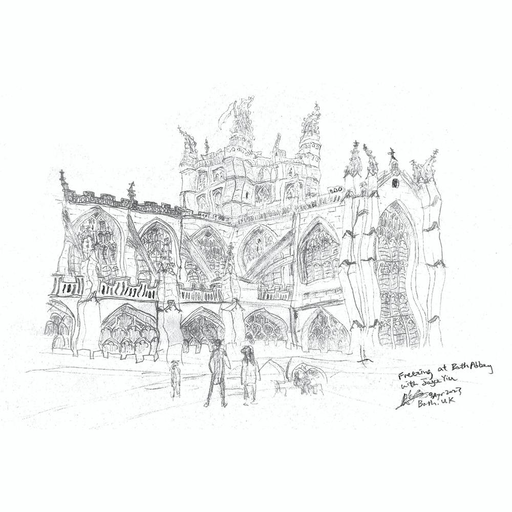 Freezing at Bath Abbey