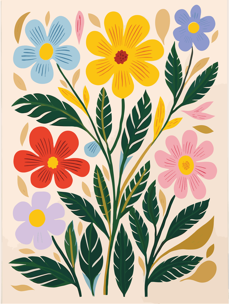 Flowers On A Wall