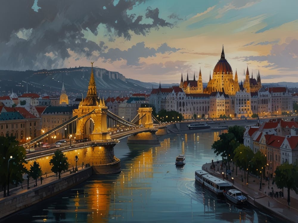 Budapest At Night art