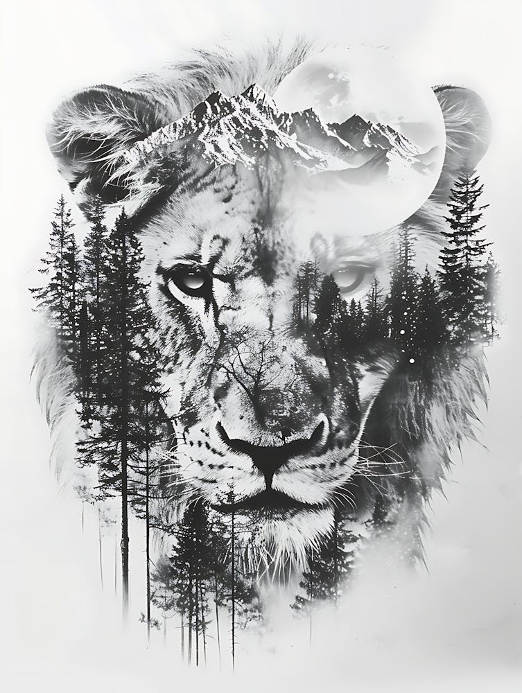 Lion In The Forest 7