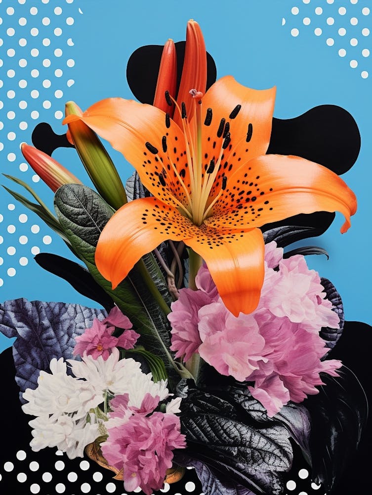 Surreal Florals Lily 5 Flower Painting