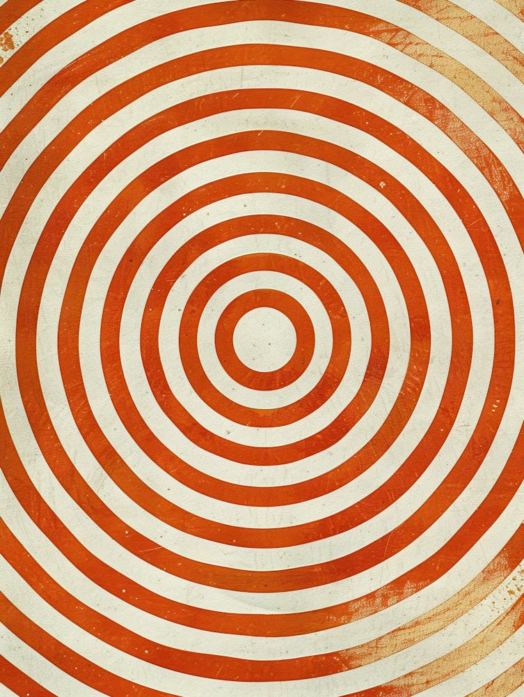 Orange And White Spiral, Bauhaus