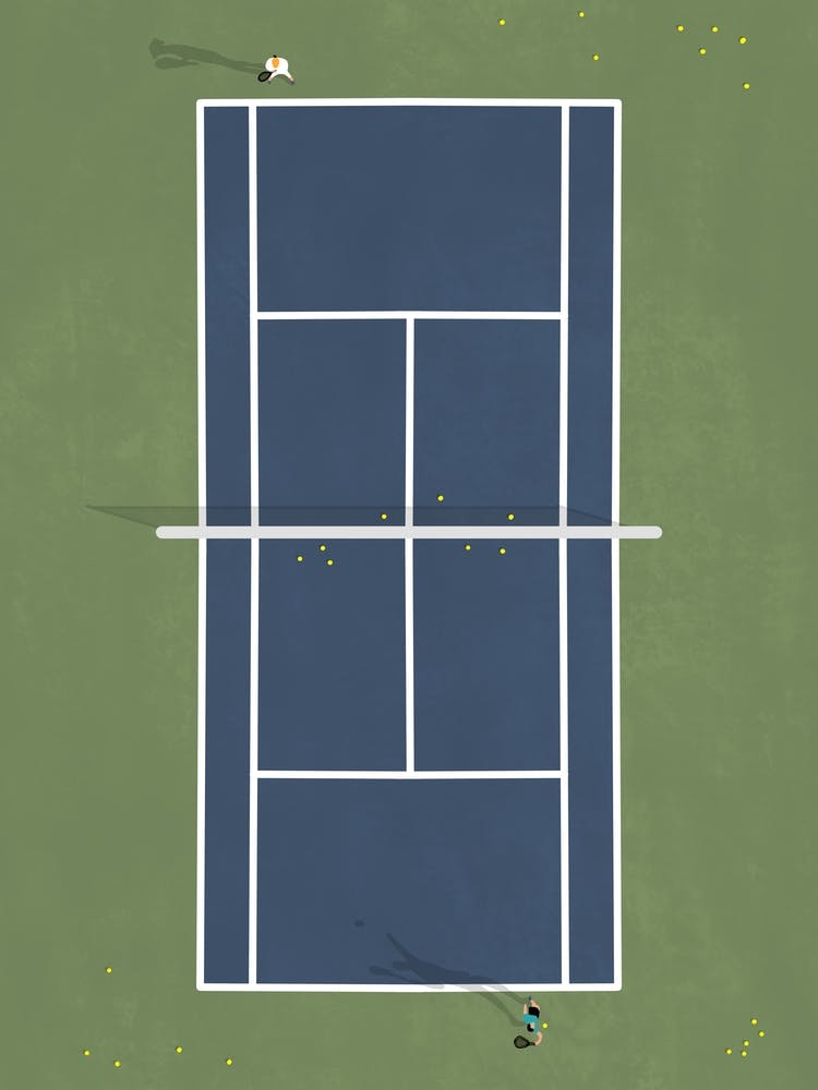 Tennis Court Illustration
