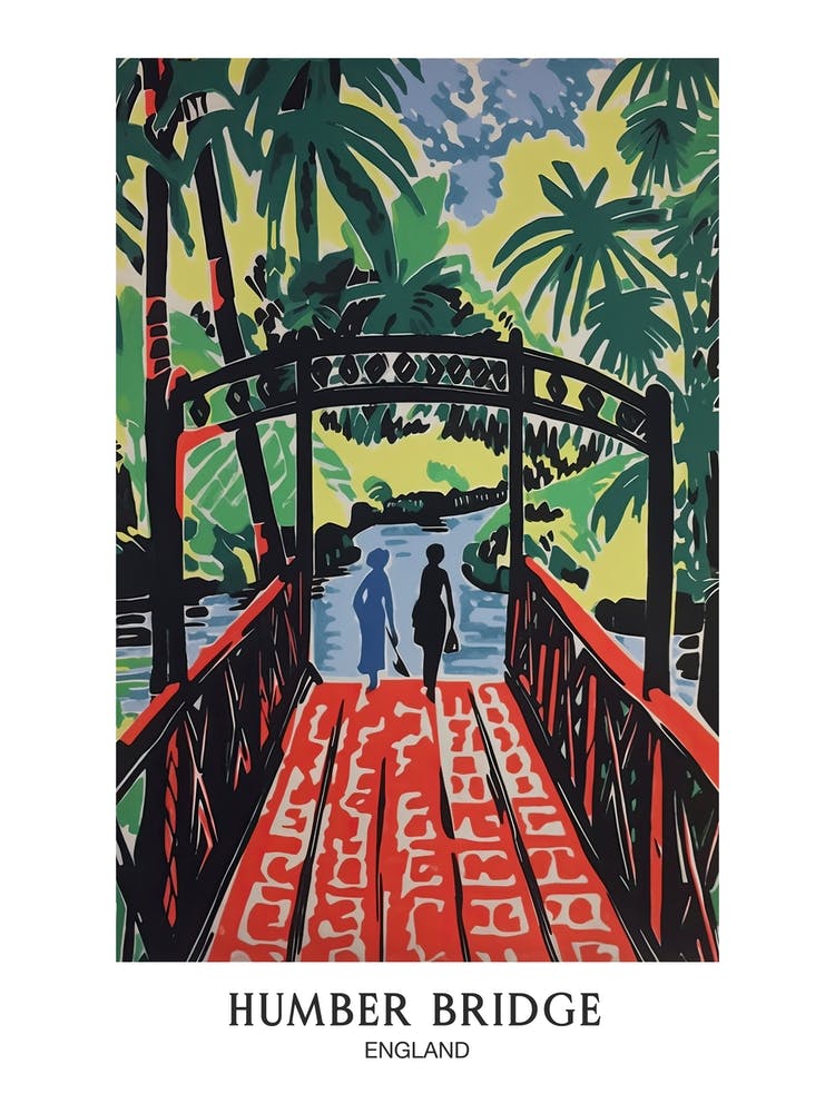 Iron Bridge England Colourful 4 Travel Poster