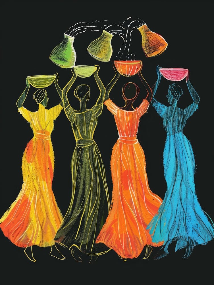 Four Women With Bowls