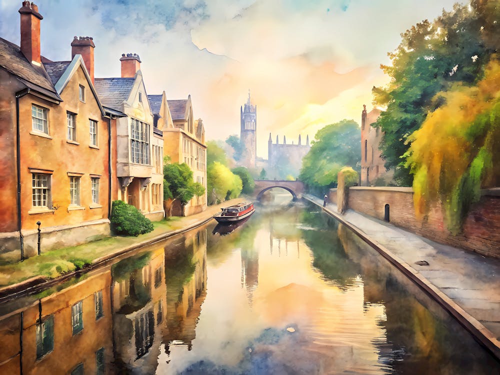 Cambridge England Eine Vintage Szene