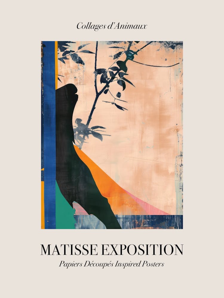 Beaver 3 Matisse Inspired Exposition Animals Poster