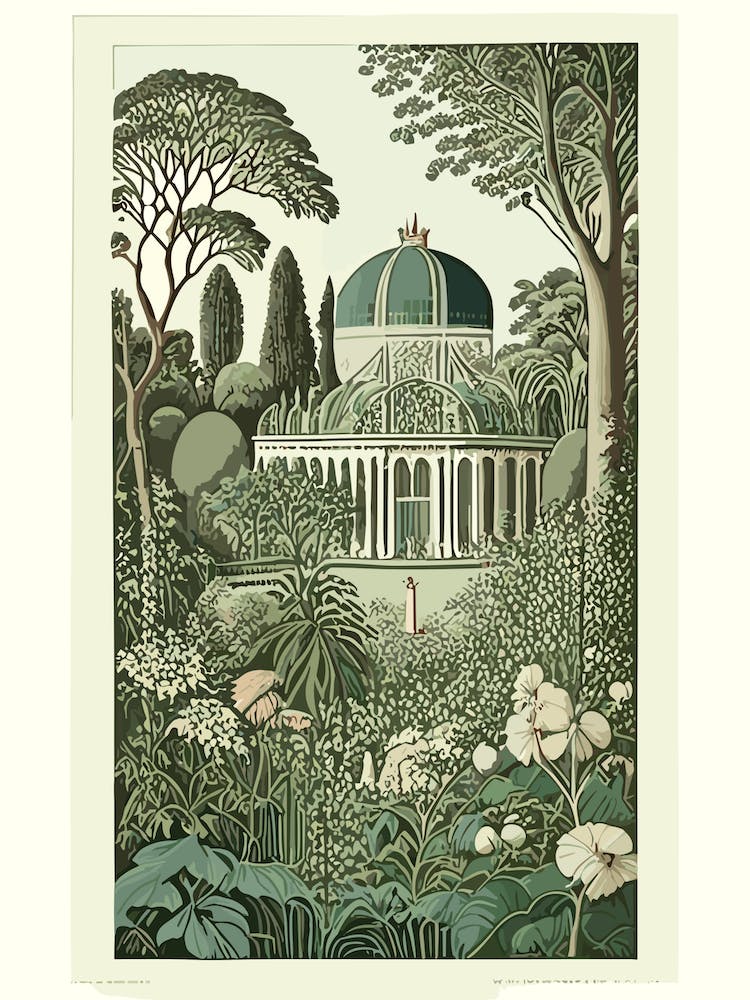 Chiswick House Gardens, United Kingdom Vintage Botanical