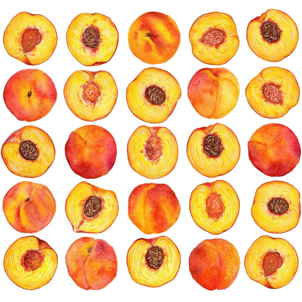 Repeat Pattern Peach Square