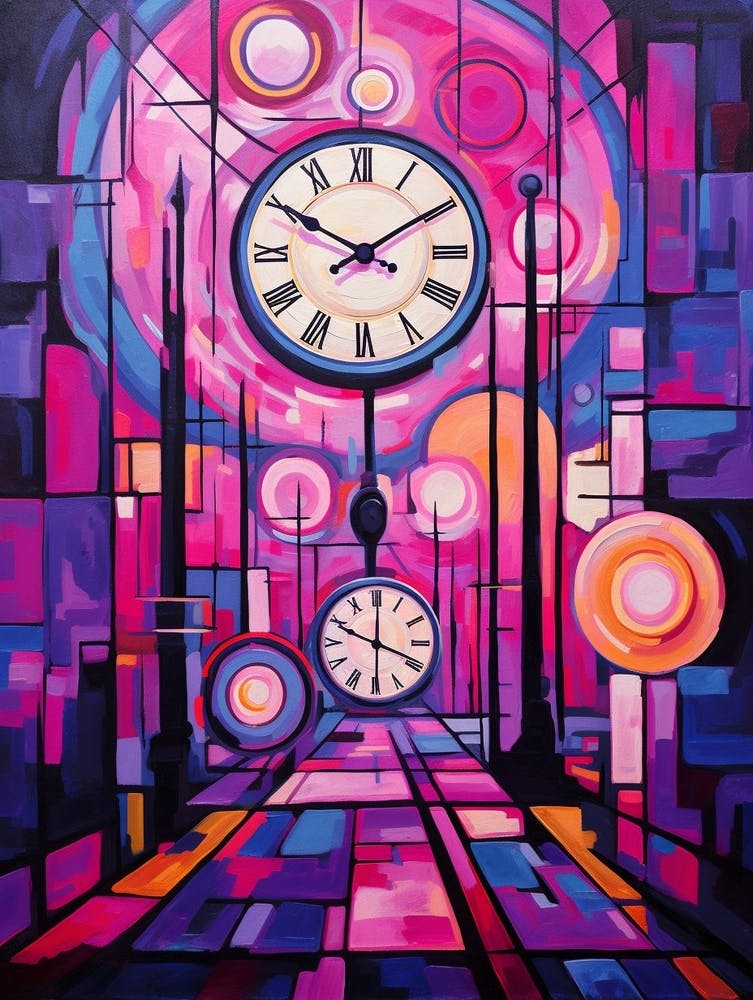 Time Abstract Geometric Illustration 4
