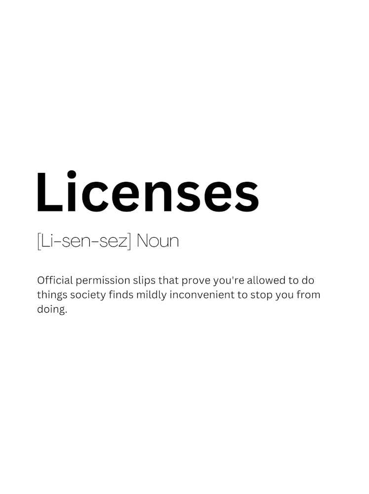 Licenses Definition Meaning 1