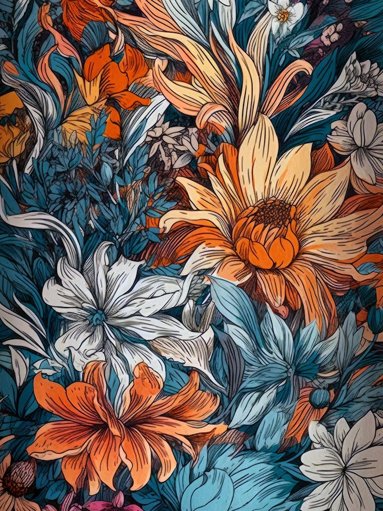 Flowers nature botanical art 7