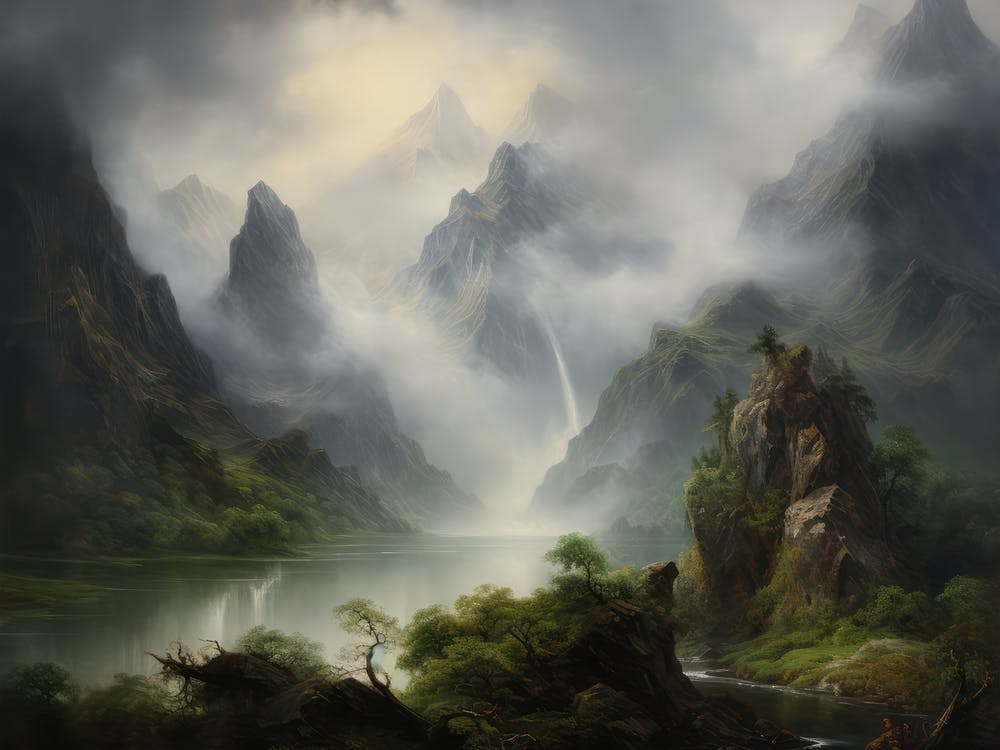 Berg Eden Ölgemälde