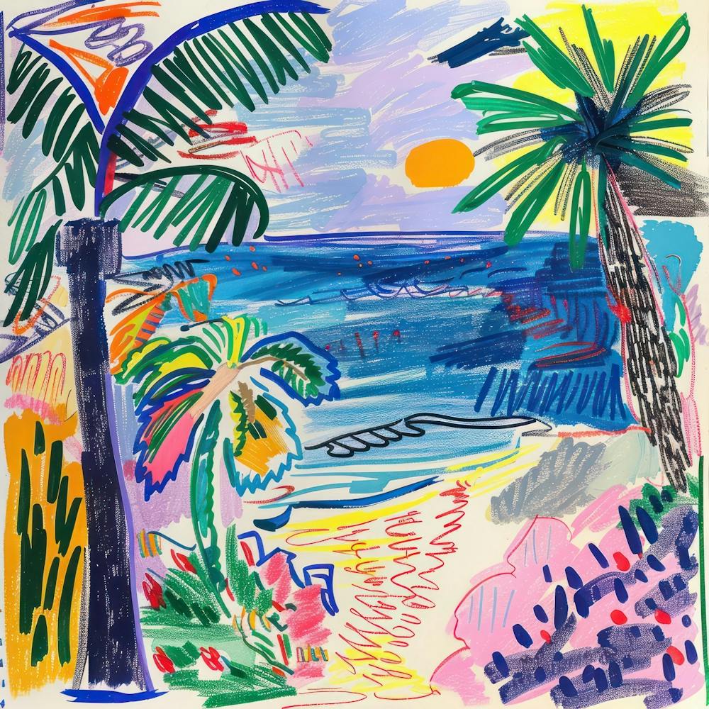 Seaside Painting Matisse Style 8