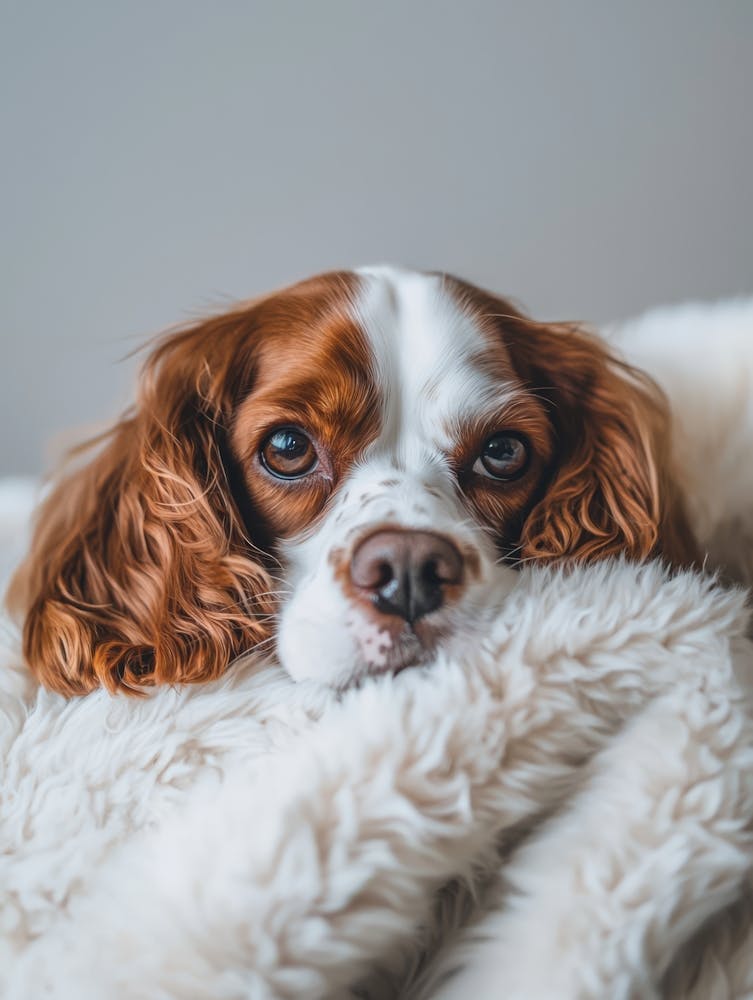 King Charles Spaniel.Generated AI.