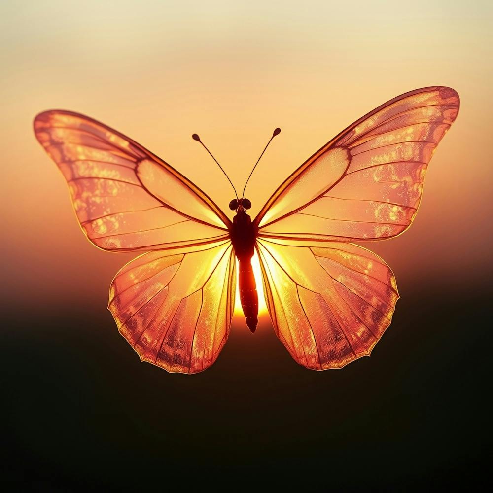 Butterfly At Sunset 5