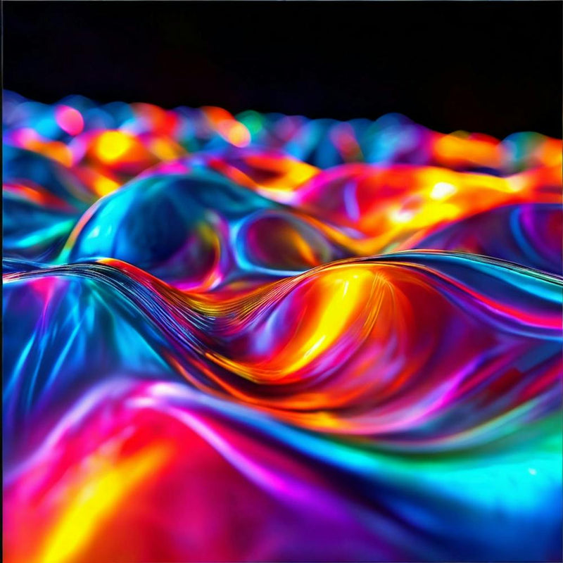 3d Light Colors Holographic Abstract Future Movement Shapes Dynamic Vibrant Flowing Lumi (15)