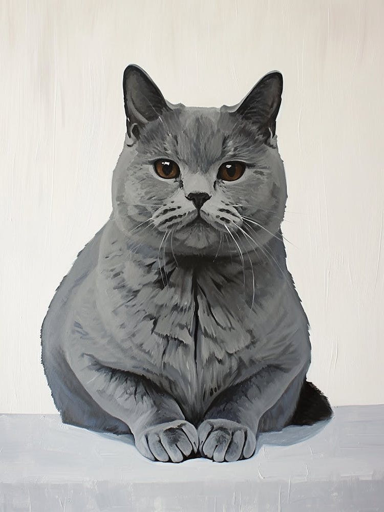 British Shorthair Cat Painting 2
