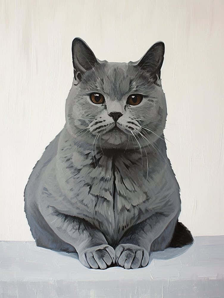 British Shorthair Cat Painting 2