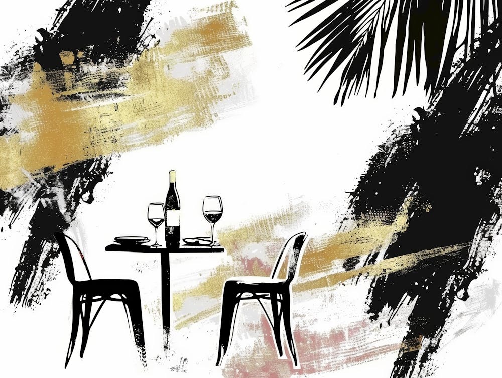 Black And Gold Dining Table