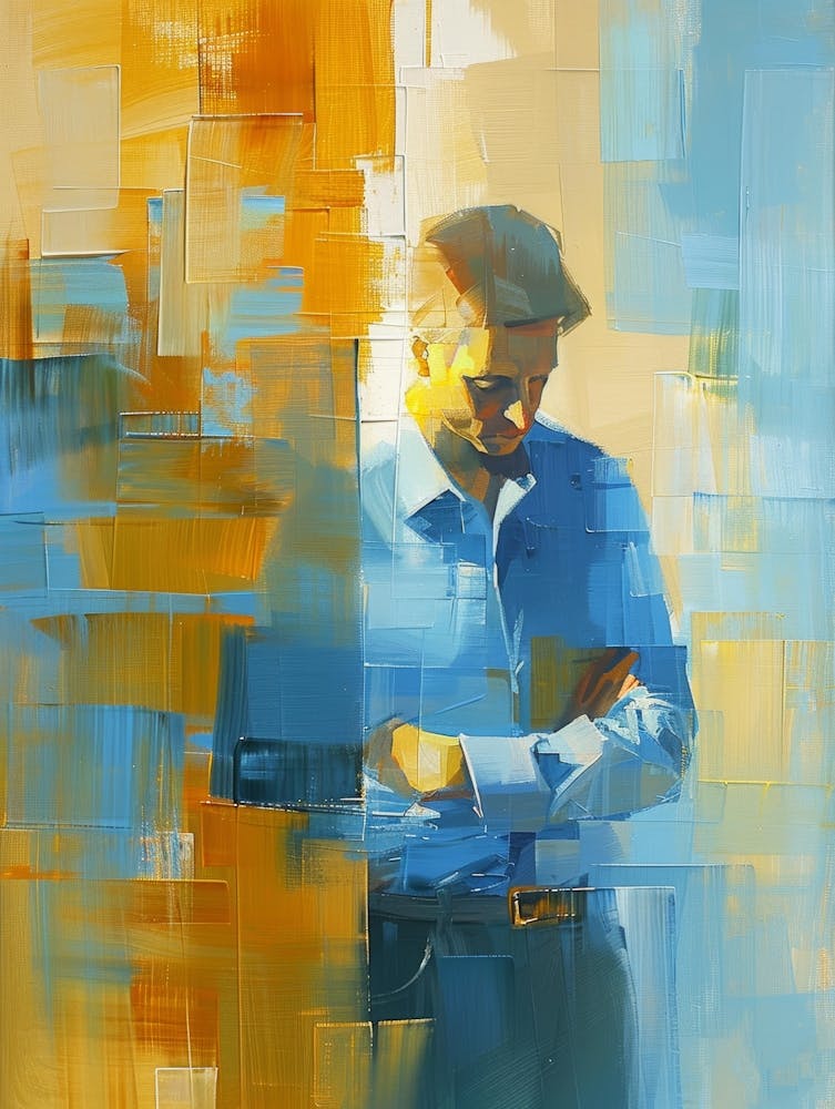 Man In Blue And Yellow