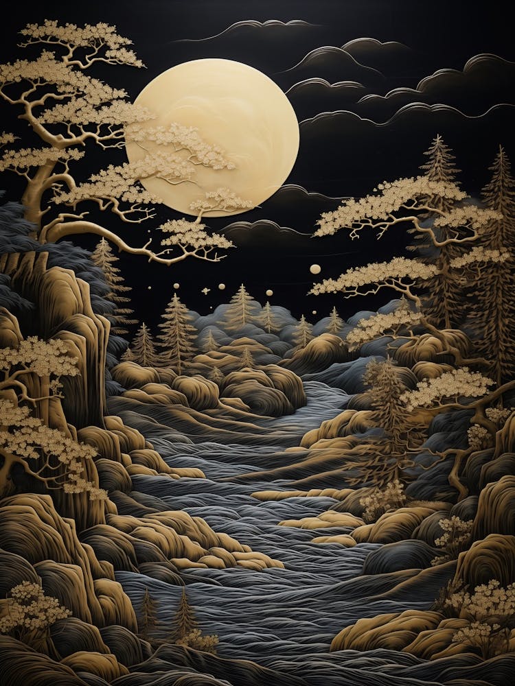 Moonlight Over The River 3