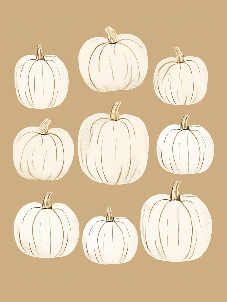 Neutral Scandi Pumpkin Illustration 3