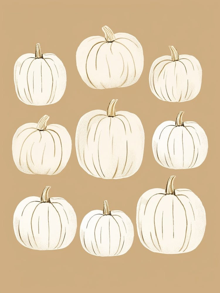 Neutral Scandi Pumpkin Illustration 3