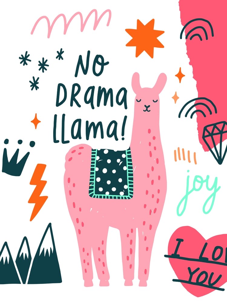 No Drama Lama Illustration