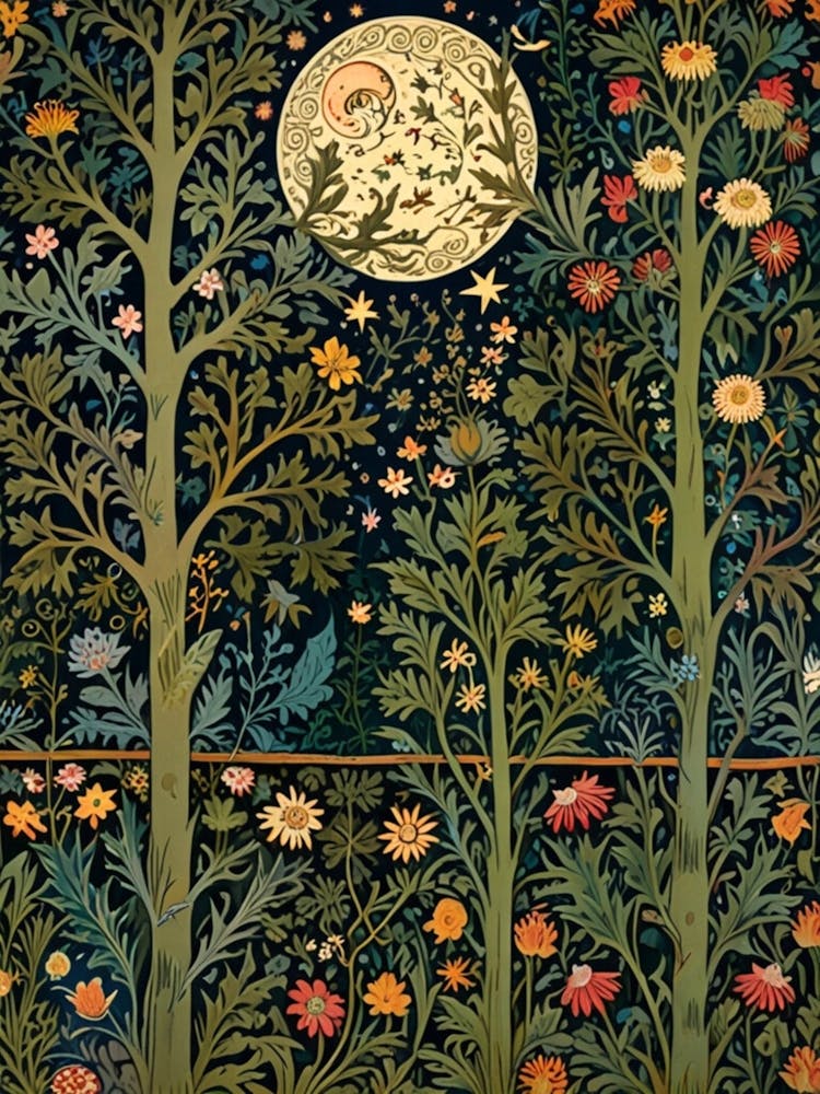 William Morris Moonlight In The Forest 73