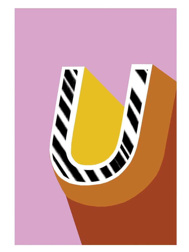 U Geometric Font