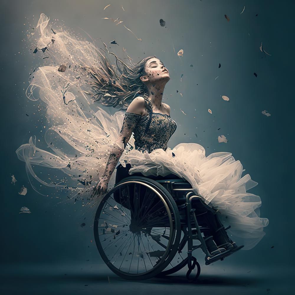 Portrait Of A Woman In A Wheelchair