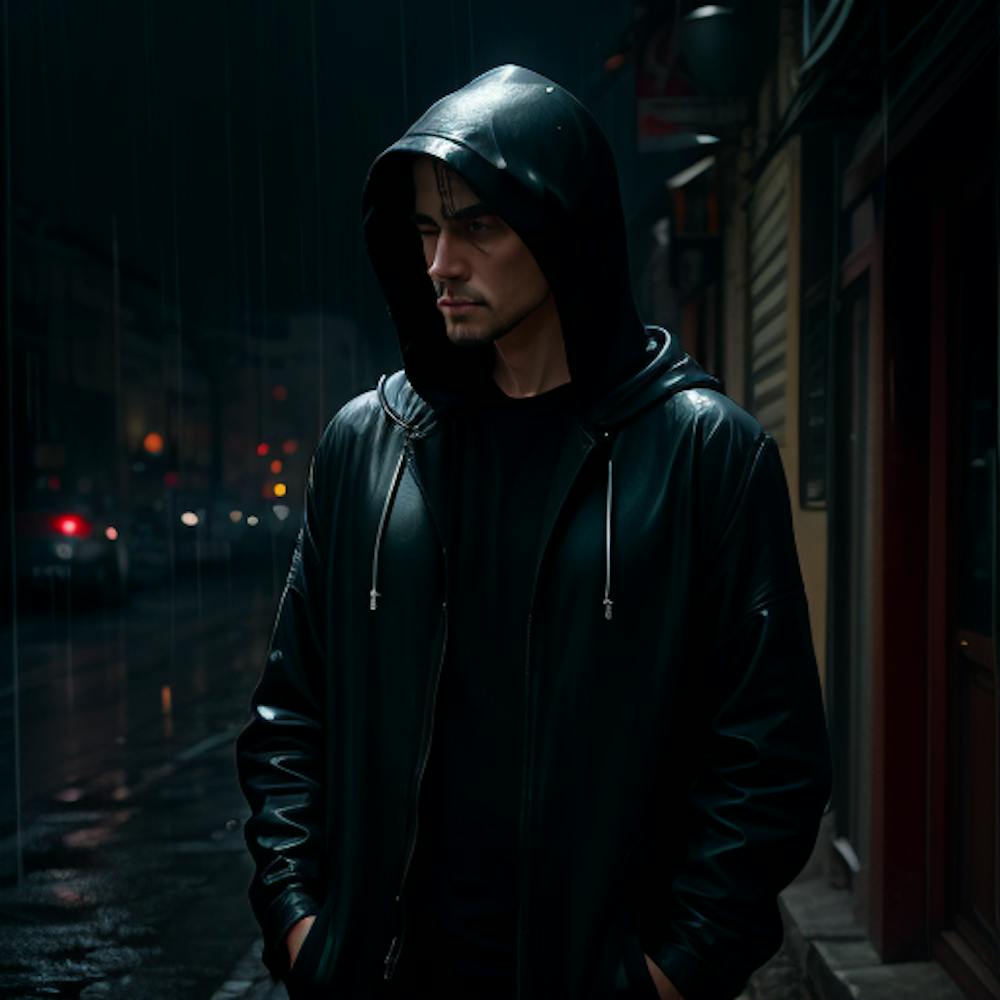 Man In Black Hoodie